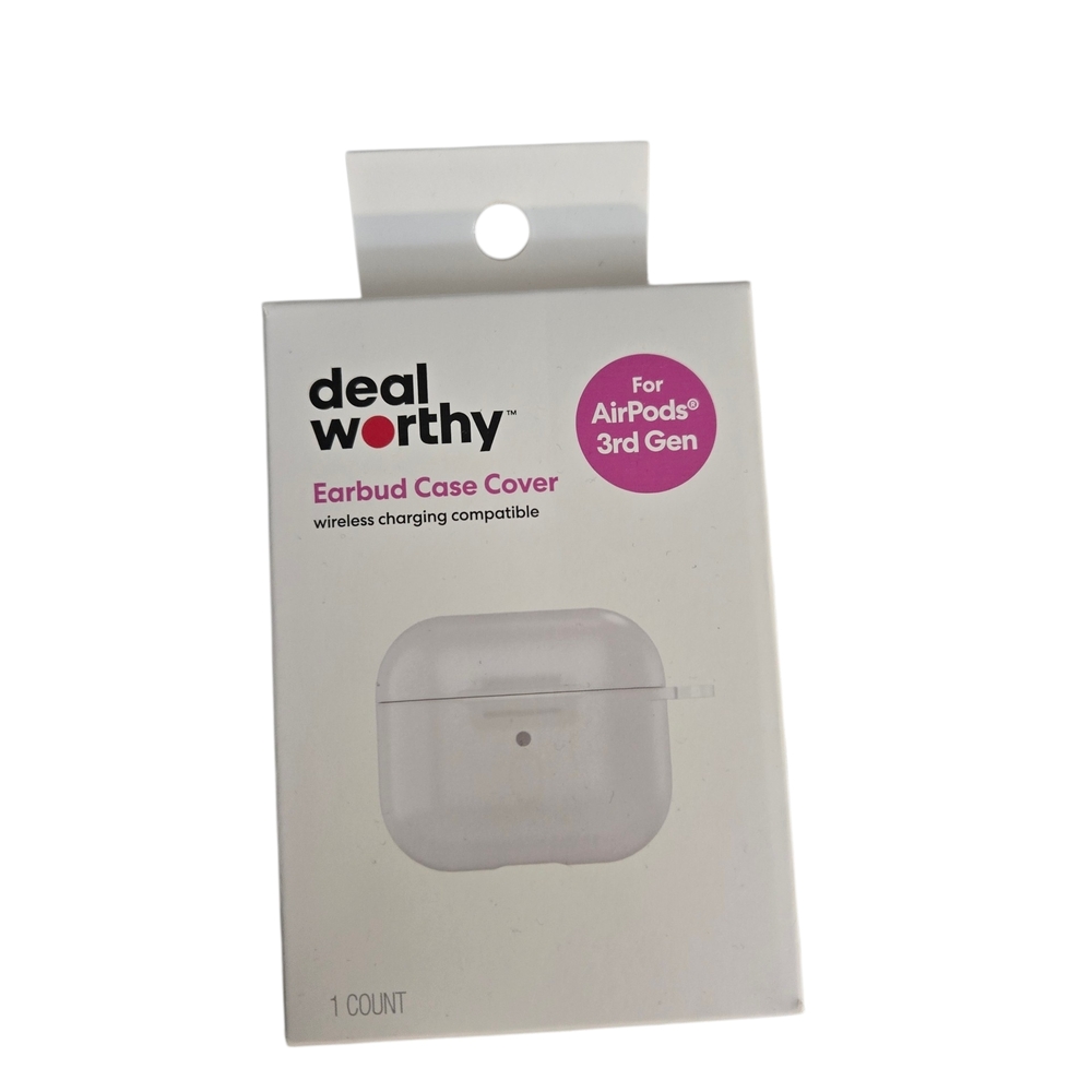 dealsworthy Earbud Case Cover for AirPods 3rd Gen - Clear NWT